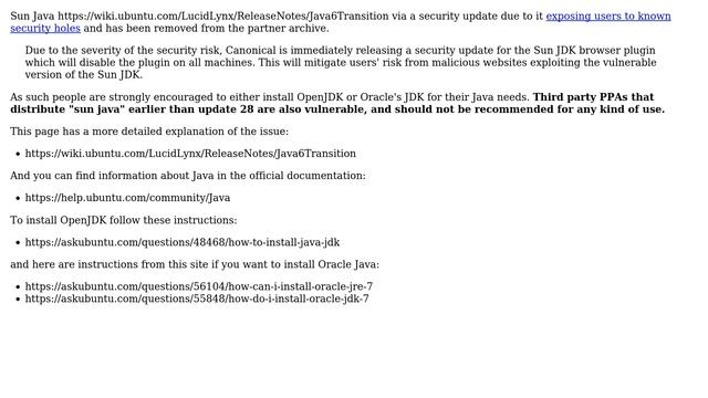 Ubuntu: Will Sun's Java be available from Canonical's partner repository? (4 Solutions!!) смотреть онлайн