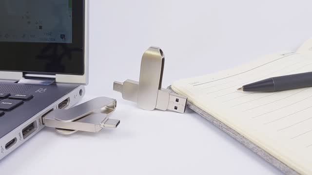 Серебристые флешки Circle OTG Type-C смотреть онлайн