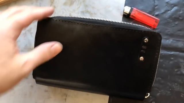 Кожаный кошелёк на молнии своими руками DIY смотреть онлайн