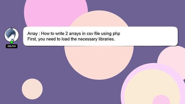 Array : How to write 2 arrays in csv file using php смотреть онлайн
