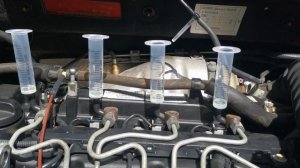 Замер объёма обратки с форсунок SsangYong Actyon New Дизель