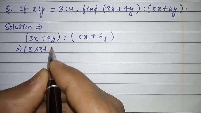If x:y = 3:4, find (3x+4y) : (5x+6y) смотреть онлайн