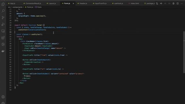 Currency exchange - Working with a "Layout" component, context and reducer hook смотреть онлайн