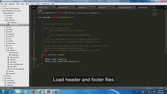 Codeigniter CRUD project bootstrap 4 cutting HTML template part 3 смотреть онлайн