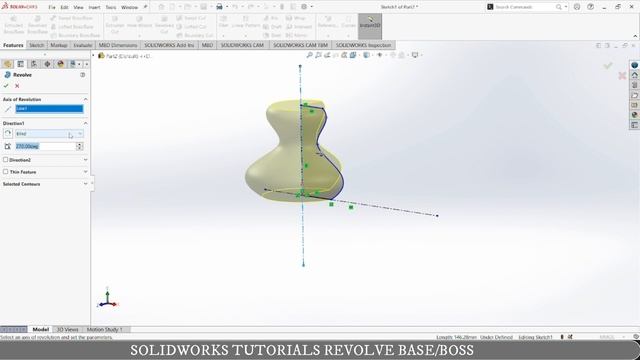 REVOLVE BOSS/BASE IN SOLIDWORKS | SOLIDWORKS TUTORIALS EP 13 смотреть онлайн