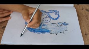 Как нарисовать Сису . Дракон Сису из мультика Райя и последний дракон . Райя и последний Дракон