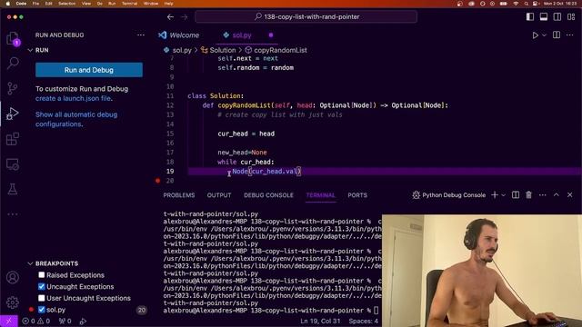 ?Solving All LeetCode Problems with PYTHON ? - 138 Copy List with Random Pointer смотреть онлайн
