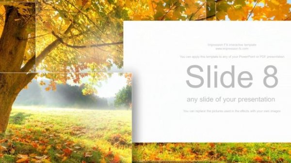Interactive presentation template "Autumn" / Интерактивный шаблон презентации "Осень"