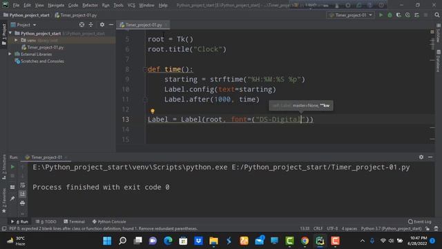 How to make a clock using Python смотреть онлайн