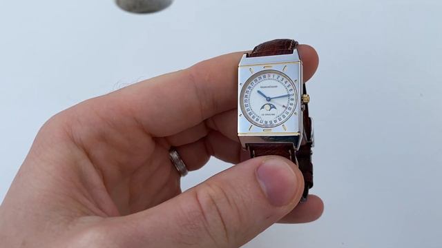 (RARE) Jaeger-LeCoultre Tank moonphase ref 400.6.20 - 1990's - all original - serviced - How to use смотреть онлайн