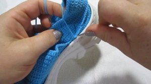 кроссовки вязаные крючком часть № 2