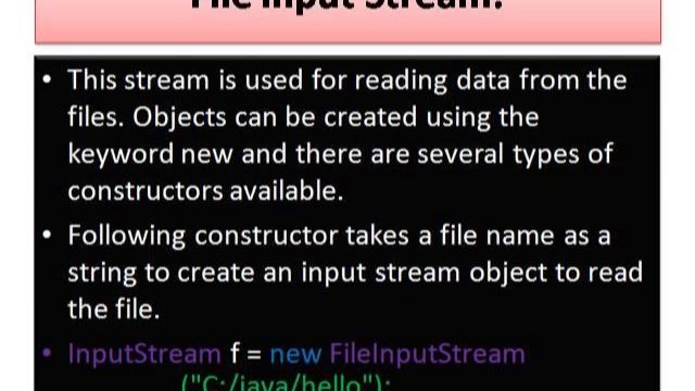 JAVA - Input & Output Stream смотреть онлайн