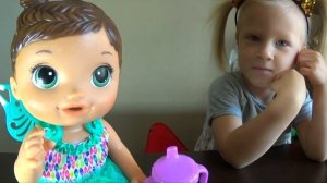 Пупсик Baby Alive Fairy  распаковка обзор куклы Бэби Элайв Фея