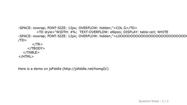 HTML : CSS - Keep Table Cell from Expanding and Truncate Long Text смотреть онлайн