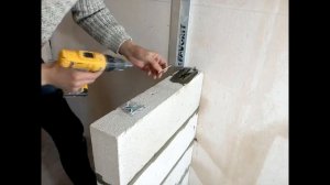 Газоблок. Боковая стенка для встроенного шкафа.