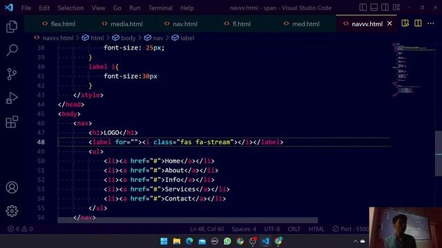 CSS Responsive Navbar || Navbar With Media Query || Responsive Navbar explain in Marathi смотреть онлайн