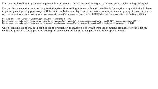 Difficulty running pip from command prompt смотреть онлайн