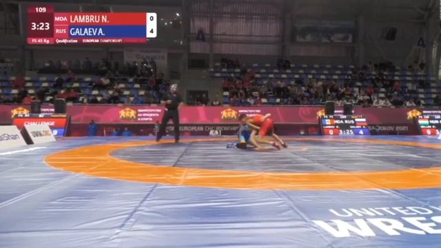 U17 LAMBRU Nicolai (MDA) - GALAEV Akhmad (RUS) 45kg European Championships 2021(Samocov, BUL) смотреть онлайн