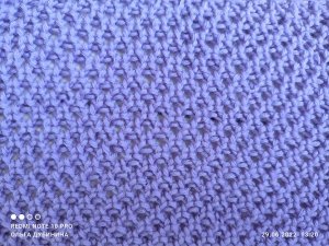 Простой узор  спицами. Сеточка с 3D эффектом. Что делать если косит пряжа в лицевой глади