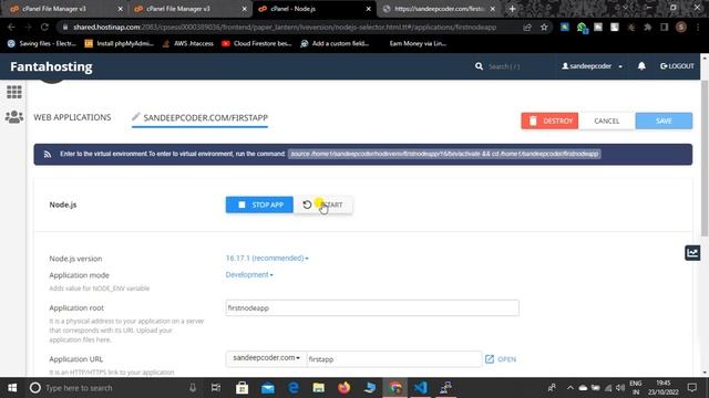 How to Setup or Create Node JS Applications on Live Server by CPANEL - NodeJS Server Setup on Cpane смотреть онлайн