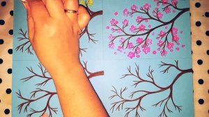 КАК НАРИСОВАТЬ САКУРУ ВАТНЫМИ ПАЛОЧКАМИ. ЧЕТЫРЕ ВИДА.