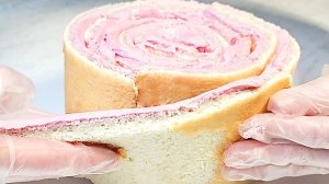 🎀 Вертикальный торт-рулет «Малиновая Сказка»: вкус, в который влюбляешься! 🤍 Торт, как в мечтах ✨