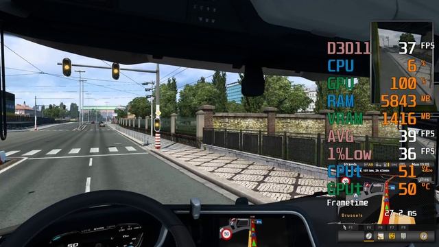 Radeon Vega 7 Graphics -- AMD Ryzen 5 5600G -- Euro Truck Simulator 2 FPS Test смотреть онлайн