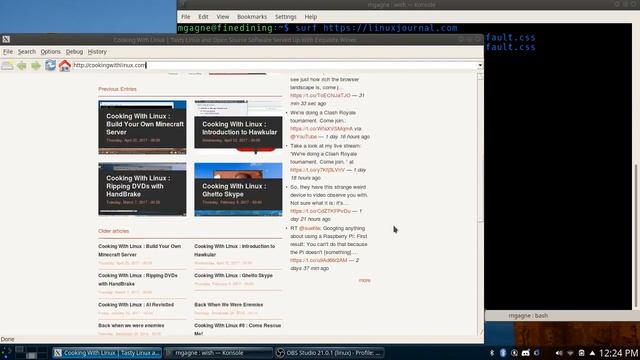 Browsers. Browsers. Browsers. Web Browsers, that is. It's Cooking With Linux at Lunch. смотреть онлайн