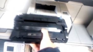 hp laserjet p3015 как достать картридж \ вставить картридж