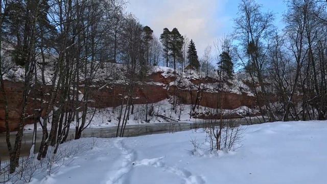 Сиверский - Белогорка. Зимняя прогулка по реке Оредеж смотреть онлайн