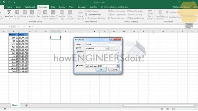 Dynamic Range in Chart using OFFSET & Name Manager in 2 mins смотреть онлайн