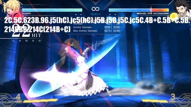 Melty Blood Type Lumina: Saber "Oracle" Combo Video смотреть онлайн