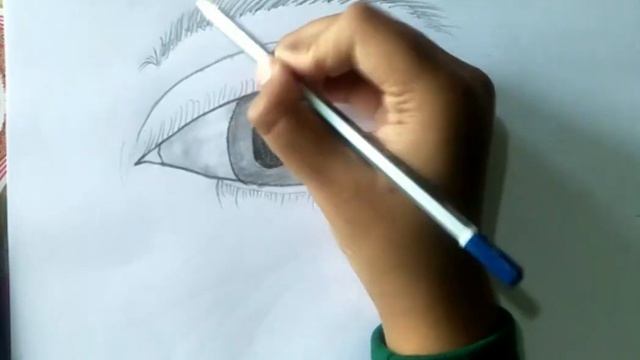Drawing Realistic eye, practice of sketch #13 смотреть онлайн