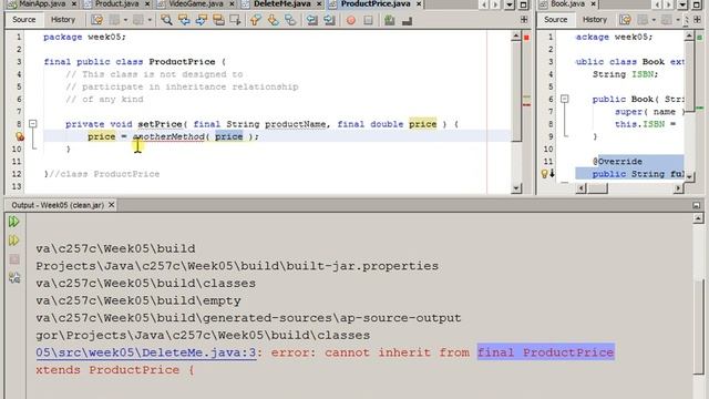 Week 05 Java Class Inheritance Part 20 смотреть онлайн