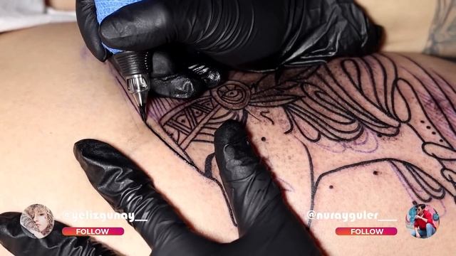 Native American Tattoo Time Lapse | Indian смотреть онлайн