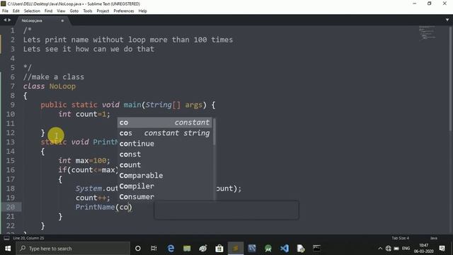 Print Name Without Loop In Java смотреть онлайн