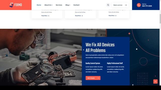 Fixmo Smartphone Repair Services HTML Template electric computer repair service смотреть онлайн