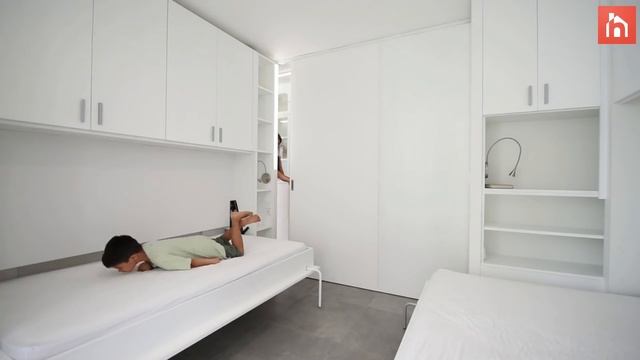 A Rotating Wall Allows This Apartment To Change Its Layout In Minutes смотреть онлайн