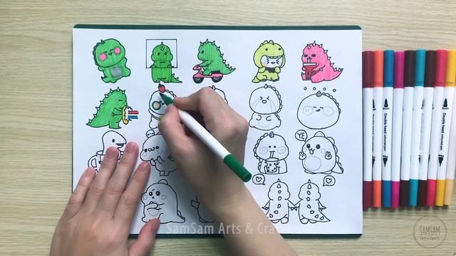 DIY DINOSAUR STICKERS / DO IT YOURSELF STICKERS / STICKER PAPER / HOMEMADE STICKERS смотреть онлайн