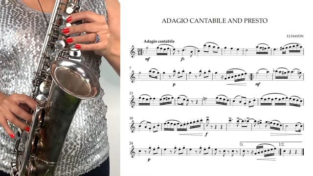ADAGIO CANTABILE & PRESTO by FJ Haydn (Alto Saxophone & Piano) смотреть онлайн