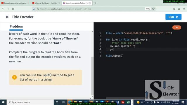 Python part 62 Title Encoder project in SoloLearn смотреть онлайн