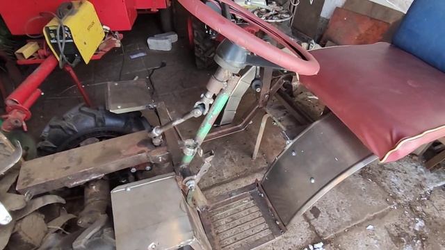 Передний адаптер к мотоблоку. Крылья, педаль сцепления и рычаг блокировки. смотреть онлайн