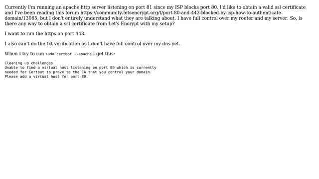 Obtaining SSL Certificate from Let's Encrypt While ISP Blocks Port 80 смотреть онлайн