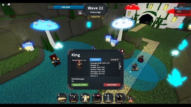 Roblox :Evolution Evade | Showcase King (Support Tower)