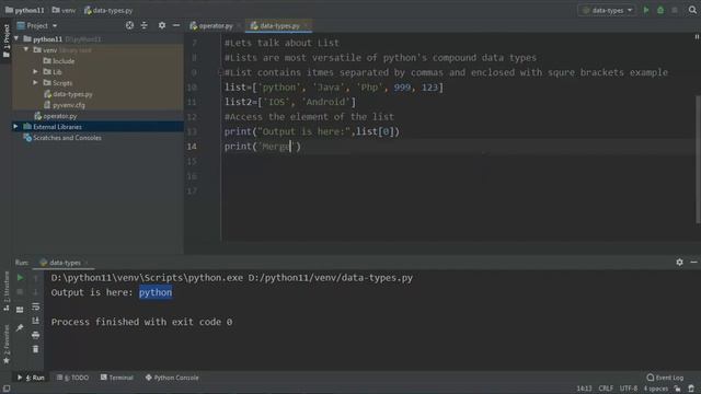 List Data Types in Python Programming with Example Tutorial смотреть онлайн