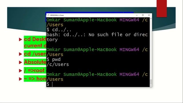 Mastering Navigation Paths in Git Bash Terminal | Lecture 6 смотреть онлайн