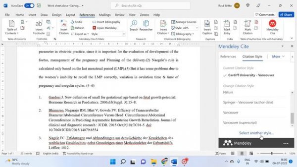 How to change reference style in new Mendeley reference manager software? (Brackets to Superscripts