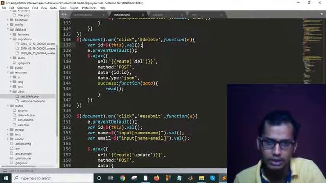 Live Table Delete using Ajax Jquery in PHP Mysql with laravel 7 смотреть онлайн