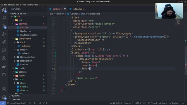 Redux - Trabajando con mi carrito | Clase 8 | ReactJS + TypeScript + Material UI смотреть онлайн