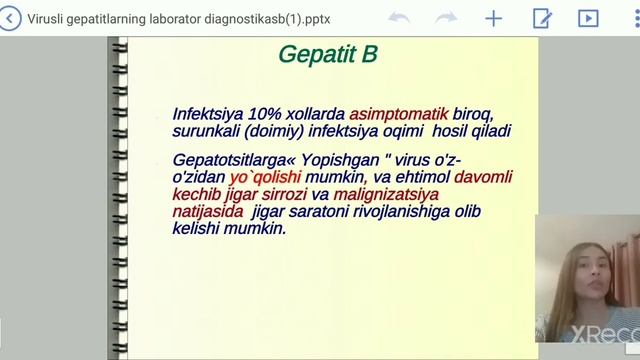 O'tkir va surunkali virusli gepatitlarda laboratoriya diagnostikasi смотреть онлайн
